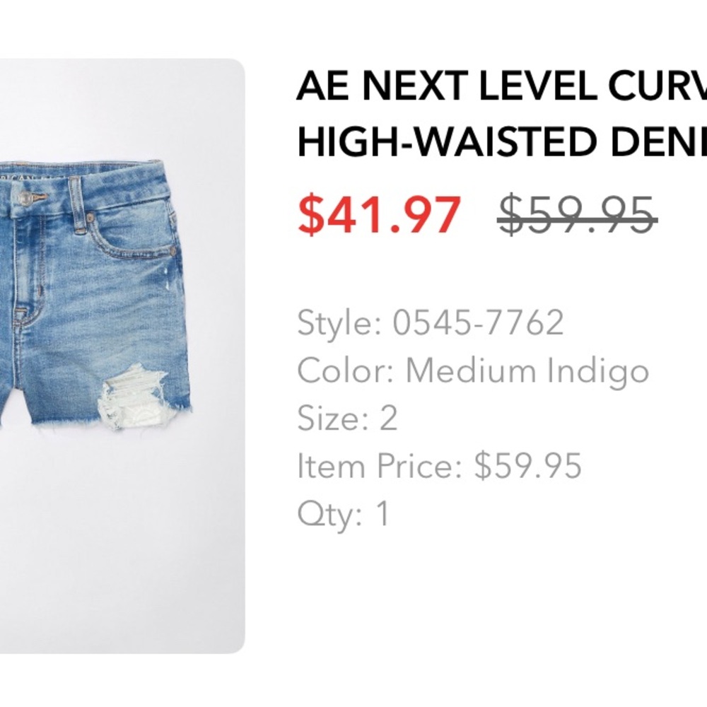 American Eagle Blue Denim Shorts